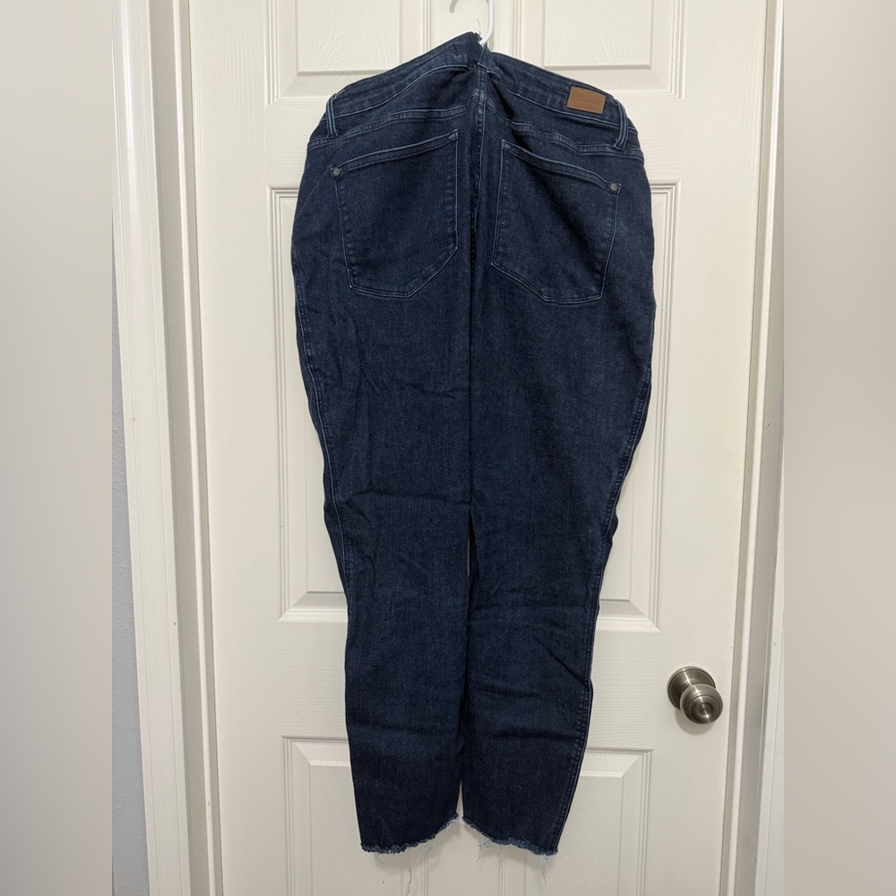 Raw Hemmed, Dark Wash Judy Blue Jeans